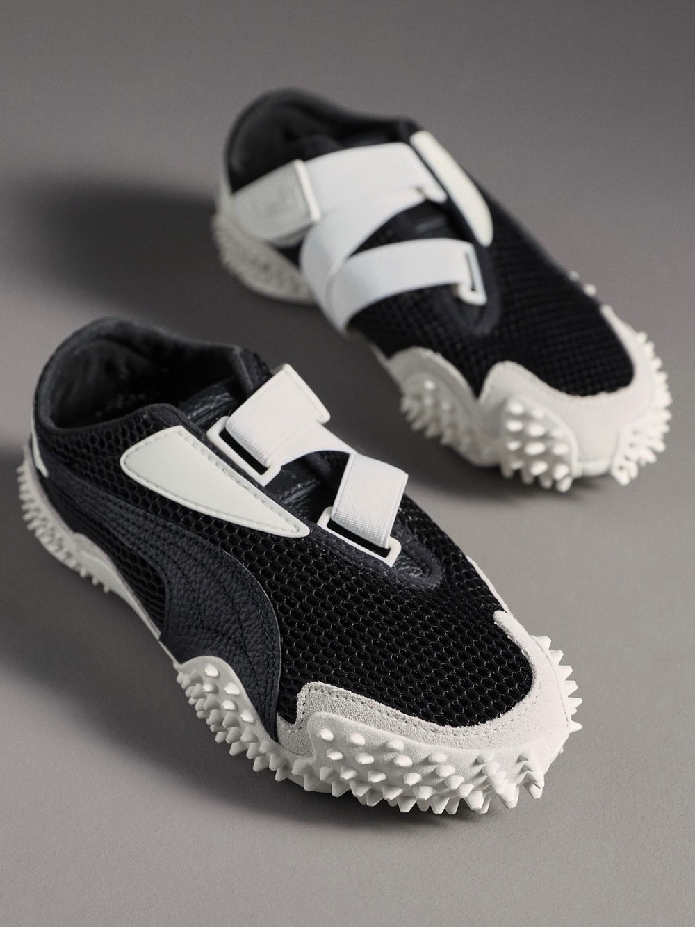 Women’s Puma Mostro mesh Black and White Athletic Strap Sneakers